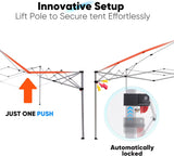 Quictent 10x10FT Pop Up Canopy Tent Without Sidewall | Instant Setup Gazebo for 1 Person, Gray