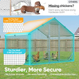 Quictent Large Metal Chicken Coop Run for 10+ Poultry with Side Hardware Cloth, 6x9FT