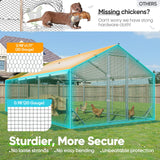 Quictent Large Metal Chicken Coop Run for 30+ Poultry w/Beige Nest Box,9X18 FT