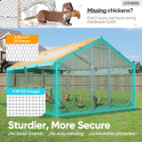 Quictent Large Metal Chicken Coop Run for 20+ Poultry with Nest Box,9x12 FT