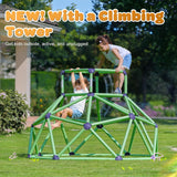 Zupapa 6ft Monkey Bars Climbing Dome with Hammock, Sturdy & Easy Assembly Jungle Gym with Hammock for Kids