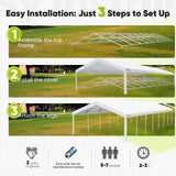 Quictent 20x60 Heavy Duty Party Tent Outdoor Canopy with Church Windows