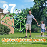 Zupapa 6ft Monkey Bars Climbing Dome with Hammock, Sturdy & Easy Assembly Jungle Gym with Hammock for Kids