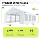 Quictent 13x26 Heavy Duty Party Tent Outdoor Canopy with Storage Bags & Church Windows