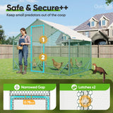 Quictent Large Metal Chicken Coop Run for 10+ Poultry with Side Hardware Cloth, 6x9FT