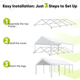 Quictent 13x26 Heavy Duty Party Tent Outdoor Canopy with Storage Bags & Church Windows
