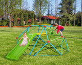 Zupapa Climbing Dome with Slide Max Load 440Lbs, 8FT Jungle Gym Monkey Bar for Backyard, Outdoor Climbing Frame Toys  for Kids Age 3-8