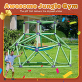 Zupapa 6ft Monkey Bars Climbing Dome with Hammock, Sturdy & Easy Assembly Jungle Gym with Hammock for Kids