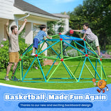 Zupapa 10FT Climbing Dome, Outdoor Jungle Gym for Kids with Climbing Grip, Easy Assembly Outdoor Play Equipment for Kids, Green