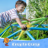 Zupapa 10FT Climbing Dome, Outdoor Jungle Gym for Kids with Climbing Grip, Easy Assembly Outdoor Play Equipment for Kids, Blue&Green
