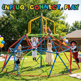 Zupapa 10FT Kids Climbing Dome Tower, Outdoor Jungle Gym Safe 1200LBS Capacity Outdoor Playset for Kids, Easy Assembly Backyard Fun, Active Outdoor Fun, Lightweight & Easy Assembly