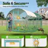 Quictent Essential Series 12x9ft Metal Chicken Coop Run with Climbing Ladder