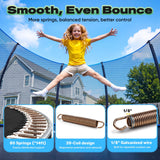 ORCC 1200LBS Weight Capacity Trampoline 16 15 14 12 10 8FT Without Basketball Hoop Water Sprinkler Spiral Ground Stakes Outdoor Yard Trampolines for Kids Adults