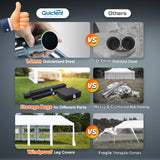 Quictent Premium 16x32 Reinforced Heavy Duty Party Tent with 4 Storage Bags & Church Windows
