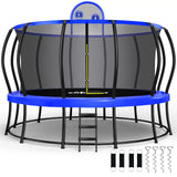 Zupapa 1800LBS Weight Capacity 2025 Double Frames Trampoline with No-Gap Design Curved Poles 12FT Trampolines for Kids with Enclosure Net Outdoor Trampolin for Children Adults Family