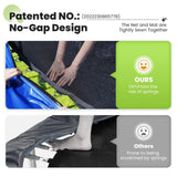 Zupapa 1800LBS Weight Capacity 2025 Double Frames Trampoline with No-Gap Design Curved Poles 12FT Trampolines for Kids with Enclosure Net Outdoor Trampolin for Children Adults Family