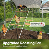 Quictent Essential Series 18x9ft Metal Chicken Coop Run with Climbing Ladder