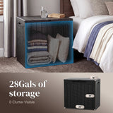 Quictent 28 Gallon Resin Deck Box, Weatherproof Waterproof Outdoor Storage Bench