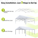 Quictent 20x20ft Heavy Duty Party Tent Outdoor Canopy with Mesh Windows