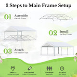 Quictent 20'x20' Heavy Duty Party Tent Outdoor Canopy with Church Windows