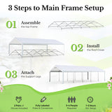 Quictent 20'x30' Heavy Duty Party Tent Outdoor Canopy with Church Windows