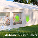 Quictent 20x40ft Heavy Duty Party Tent Outdoor Canopy with Mesh Windows