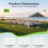 Quictent 20x40ft Heavy Duty Party Tent Outdoor Canopy with Mesh Windows