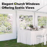 Quictent 20x50 Heavy Duty Party Tent Outdoor Canopy with Church Windows