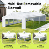 Quictent 20x50 Heavy Duty Party Tent Outdoor Canopy with Church Windows