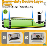 Zupapa Rectangle Kids Trampoline 6FT with Basketball Hoop and Safety Net for Toddlers Ages 3-6