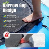 Zupapa Inflatable Water Trampoline 10 12 14FT with Pump Steel Anchors & Ladder for Lake Pool Ocean, Heavy Duty Jumping Platform for Family & Adults