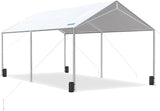 Quictent 10x20 ft Heavy Duty Car Canopy Galvanized Frame Carport Outdoor Shelter, White