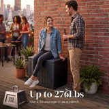 Quictent 28 Gallon Resin Deck Box, Weatherproof Waterproof Outdoor Storage Bench