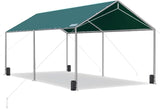 Quictent 10x20 ft Heavy Duty Car Canopy Galvanized Frame Carport Outdoor Shelter, Green