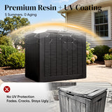 Quictent 28 Gallon Resin Deck Box, Weatherproof Waterproof Outdoor Storage Bench