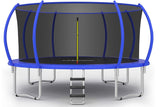 Zupapa 1500LBS Weight Capacity No-Gap Design 15 14FT Trampoline for Kids with Safety Enclosure Net Outdoor Backyards Trampolines with Non-Slip Ladder for Children Adults Family