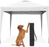 Quictent 10x10FT Pop Up Canopy Tent Without Sidewall | Instant Setup Gazebo for 1 Person, White