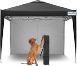 Quictent 10x10 Pop Up Canopy Tent with 1 Sidewall | Instant Setup Gazebo for 1 Person, Black