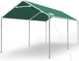Quictent 10x20 ft Heavy Duty Carport Canopy Galvanized Car Tent with Reinforced Structure, Green