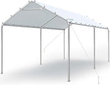 Quictent 10x20 ft Heavy Duty Carport Canopy Galvanized Car Tent with Reinforced Structure, White