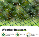 Quictent 3.3 x 25 FT Hardware Cloth for Chicken Coop, 1/2 inch 20 Gauge Dark Green Vinyl Coated Chicken Wire Mesh, Predator Proof Chicken Fence, Garden Netting