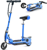 Zupapa Electric Scooter with Seat for Kids Ages 8-12, Riders up to 155 lbs, Removable Seat 2 Riding Styles, Dark Blue