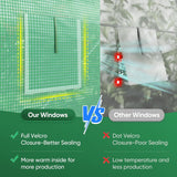 Quictent Premium Greenhouse for Outdoors, 10x7x7 FT Portable Walk-in Heavy Duty Frame Large Garden Plant Hot Outside Hoop House, 6 Ventilated Screen Window and Zipper Screen Door, Green