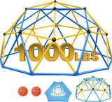 Zupapa 10FT Climbing Dome, Outdoor Jungle Gym for Kids with Climbing Grip, Easy Assembly Outdoor Play Equipment for Kids, Blue
