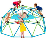 Zupapa 10FT Climbing Dome with Hammock, Supports up to 1200lbs Jungle Gym, Dome Climber for Kids 3 to 10, Blue&Green