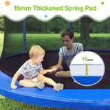 Zupapa 1500LBS Weight Capacity No-Gap Design 15 14FT Trampoline for Kids with Safety Enclosure Net Outdoor Backyards Trampolines with Non-Slip Ladder for Children Adults Family