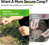 Quictent 3.3 x 25 FT Hardware Cloth for Chicken Coop, 1 inch 20 Gauge Dark Green Vinyl Coated Chicken Wire Mesh, Predator Proof Chicken Fence, Garden Netting