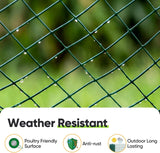Quictent 3.3 x 25 FT Hardware Cloth for Chicken Coop, 1 inch 20 Gauge Dark Green Vinyl Coated Chicken Wire Mesh, Predator Proof Chicken Fence, Garden Netting