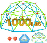 Zupapa 10FT Climbing Dome, Outdoor Jungle Gym for Kids with Climbing Grip, Easy Assembly Outdoor Play Equipment for Kids, Green