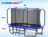Kids Trampoline 7 x 10 FT Oval Outdoor Trampoline | Outdoor Oval Trampoline with Safety Net - Recreational Gymnastics Yard Trampolines for Kids, 1200LBS Capacity